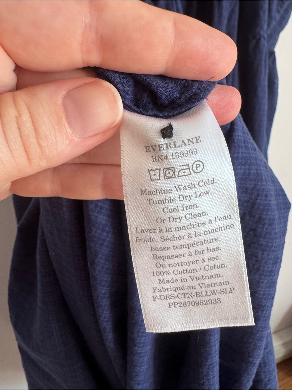 Everlane The Billow Tiered Maxi Dress Navy M $128 - Picture 10 of 10